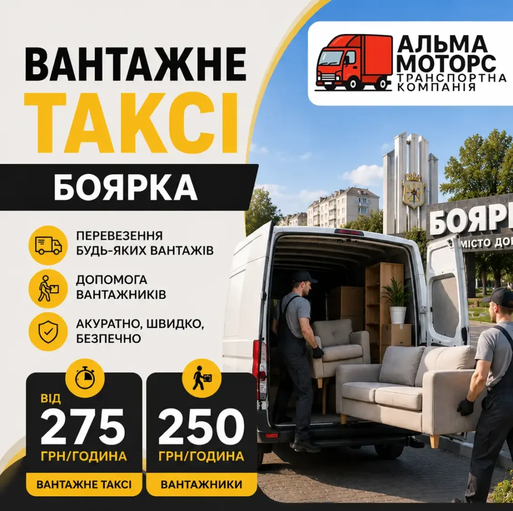 Перевезення меблів у Боярці